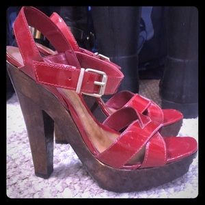 Aldo red shoes size 7